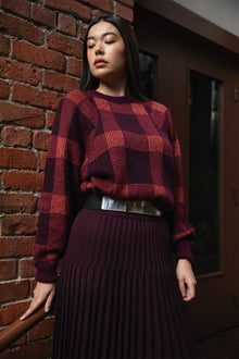 Tartine Plaid Pullover | Aubergine Multi