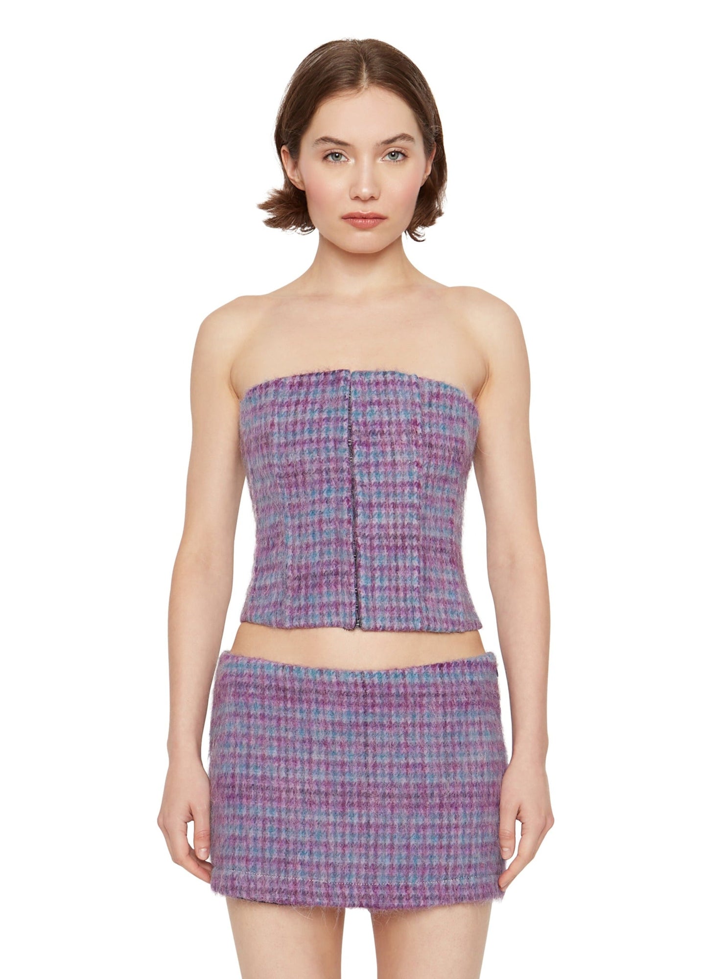 Womens | Plaid Corset | Purple/Blue
