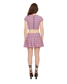 Plaid Corset | Lilac/Orange Plaid