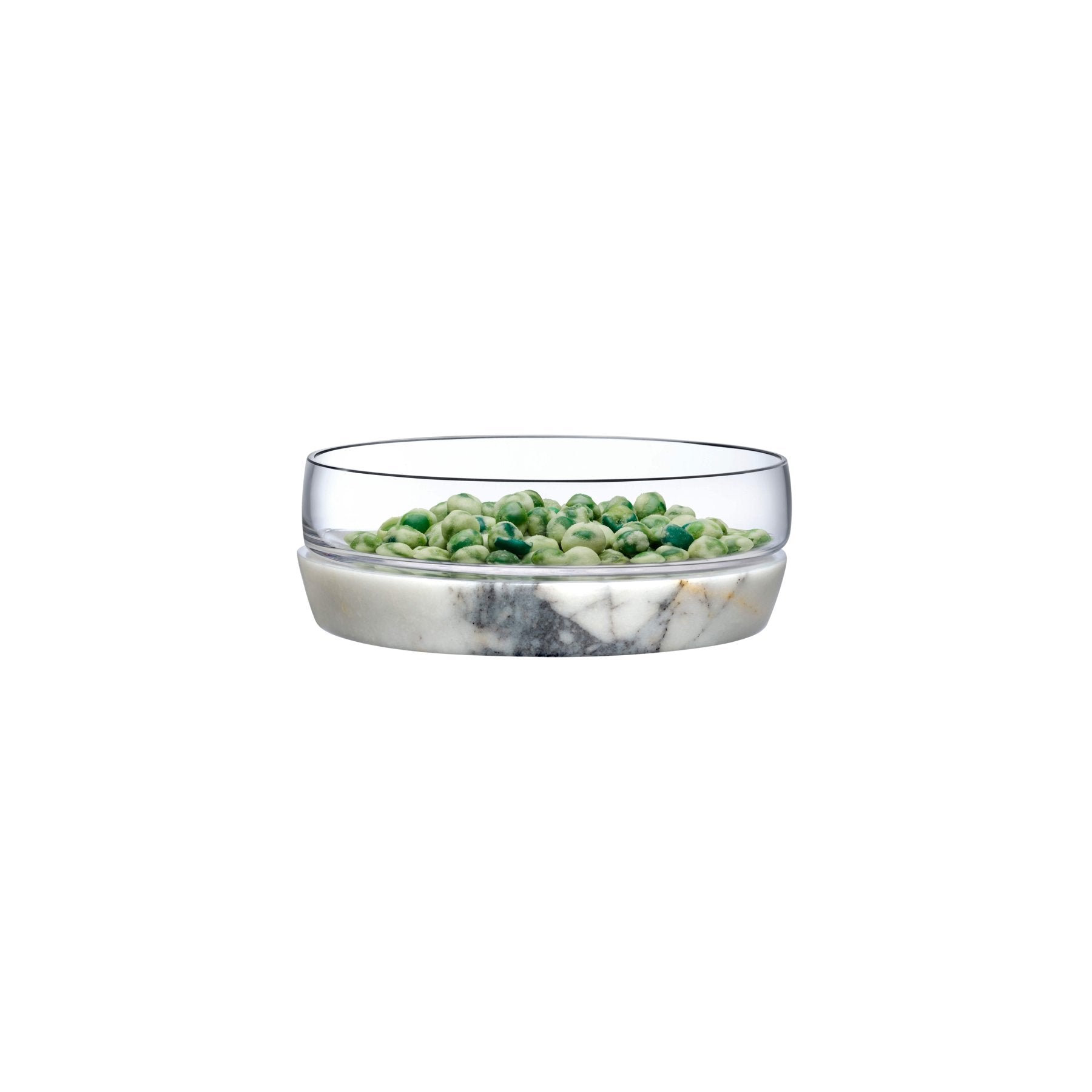 Chill Bowl With Marble Base - Large | Clear Crystal/Marble