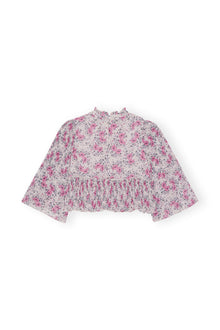 Pleated Georgette Blouse | Mauve Chalk