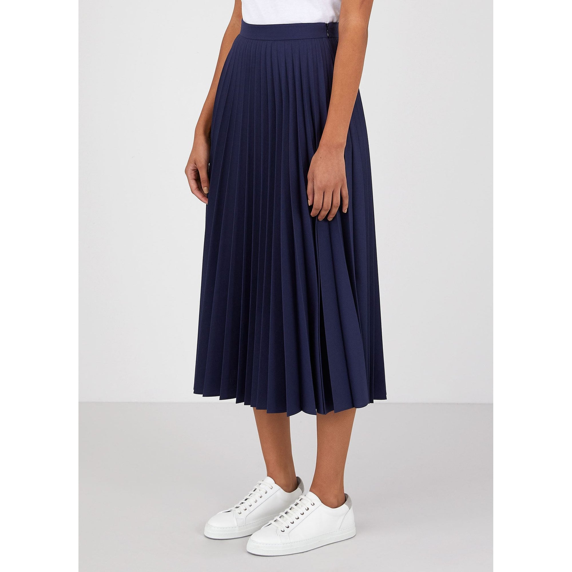 Pleated Skirt | Women | Navy