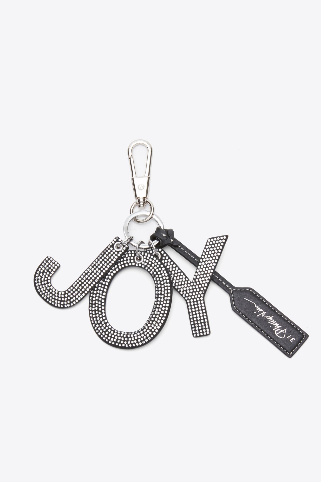 Joy Key Fob with Crystals | Silver/Black
