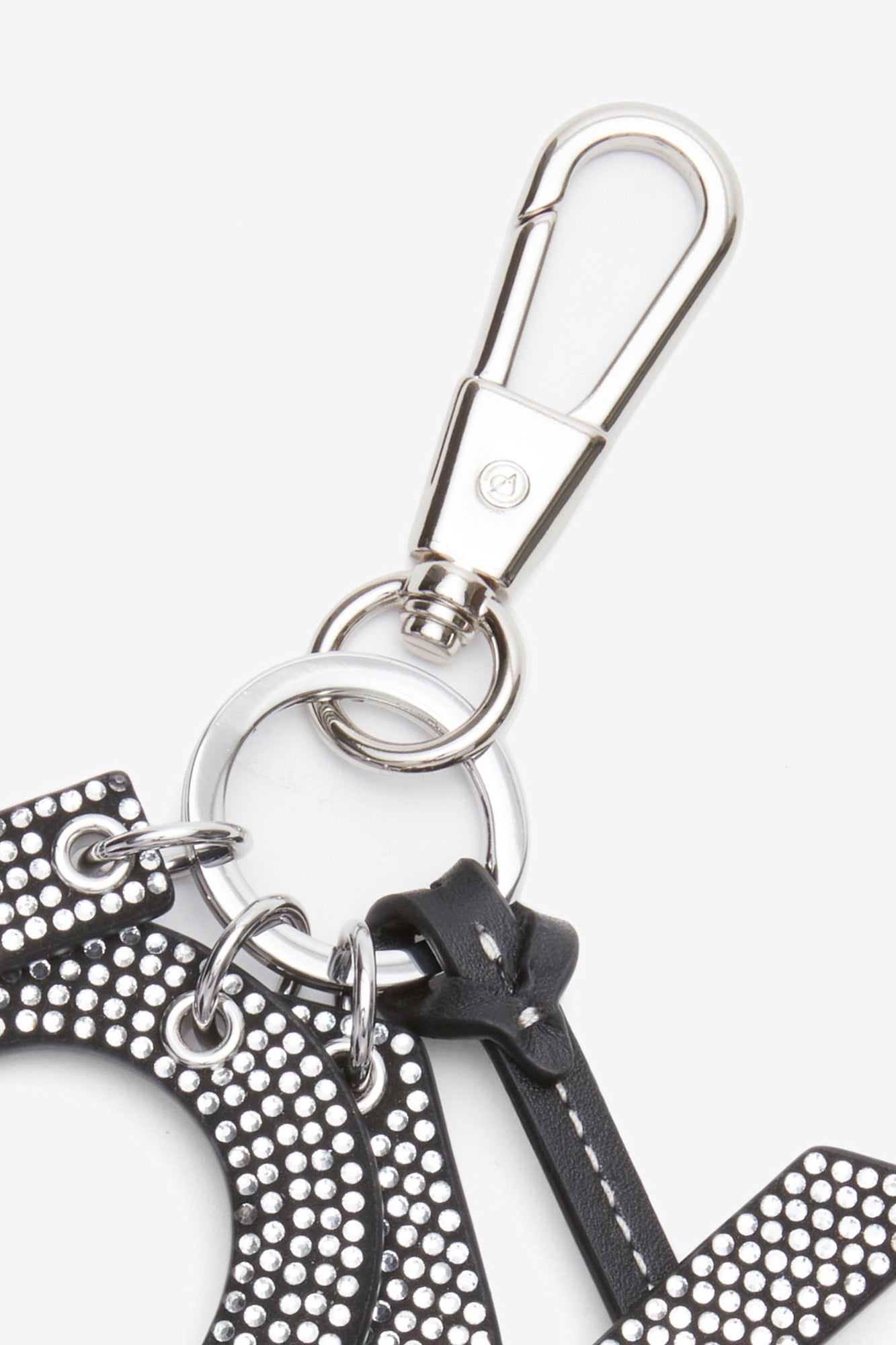 Joy Key Fob with Crystals | Silver/Black