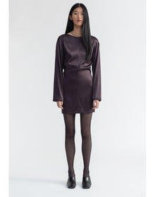 Pointe | Satin Mini Dress | Storm