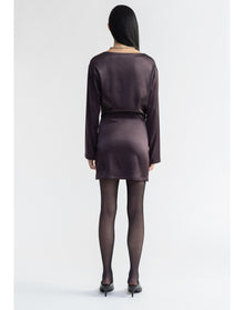 Pointe | Satin Mini Dress | Storm