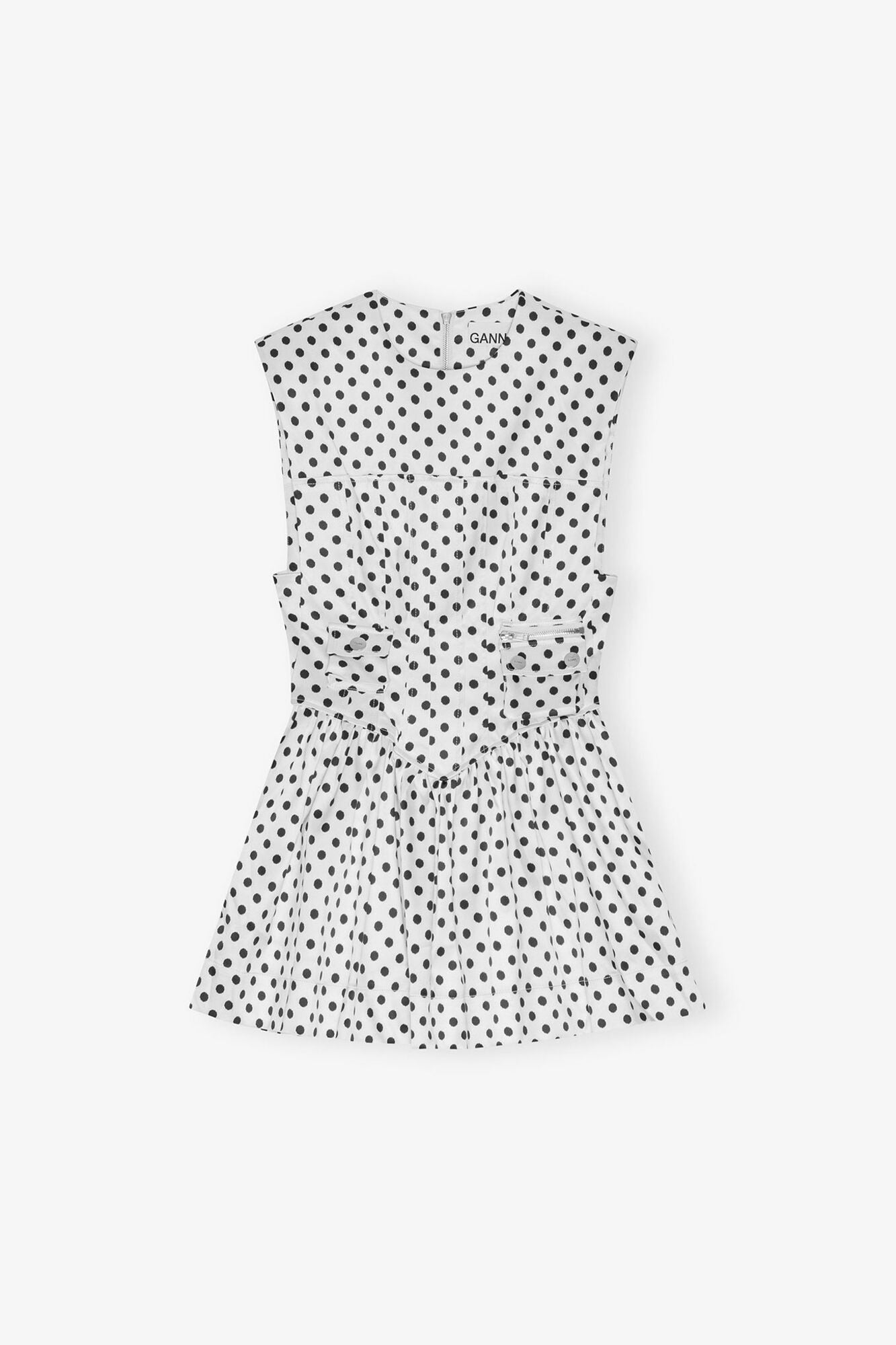 Polka Dot Satin Corset Mini Dress | Egret