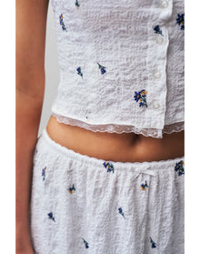 Pontia Top | Embroidered White