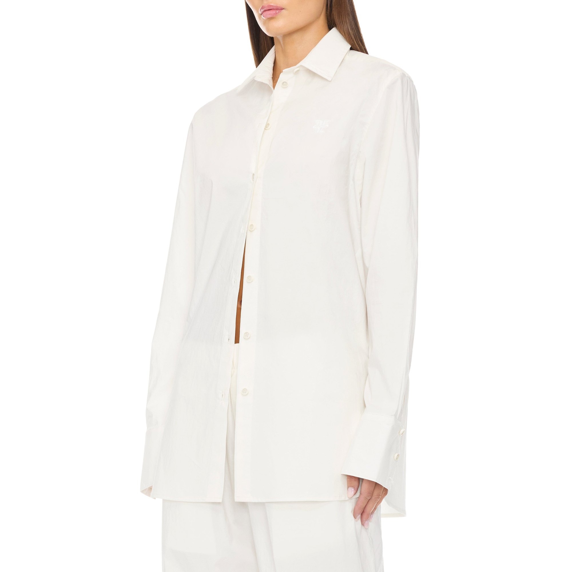 Poplin Oversized Button Down | White