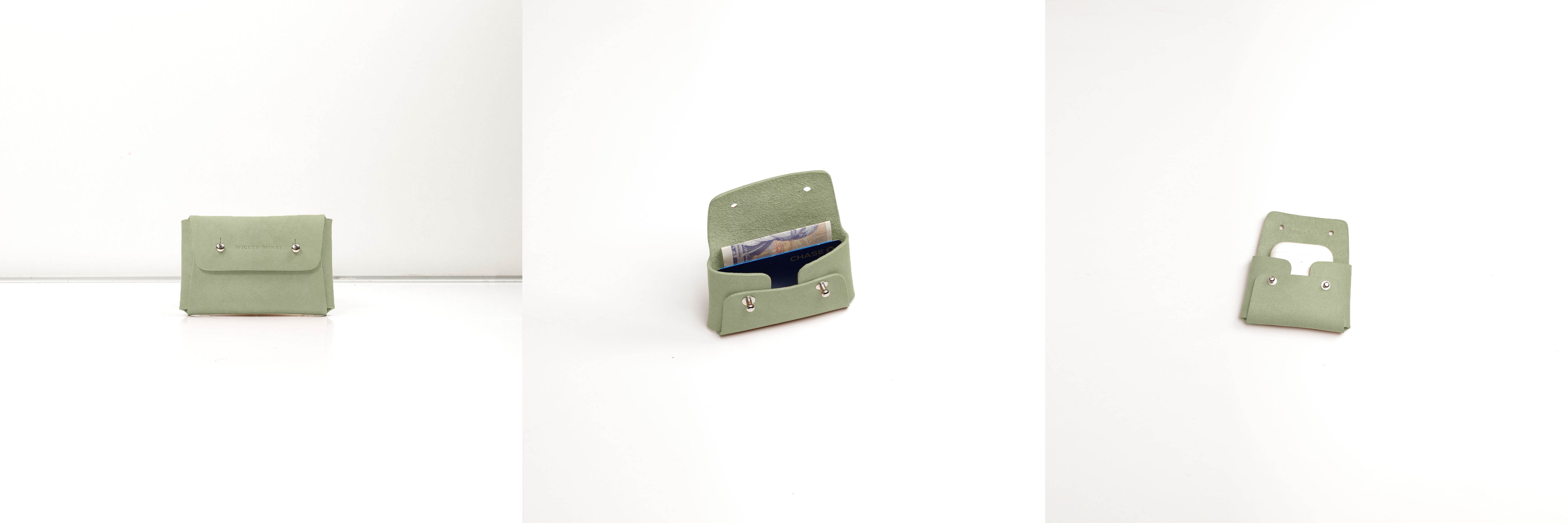 Suede Kuai Small Pouch | Sage
