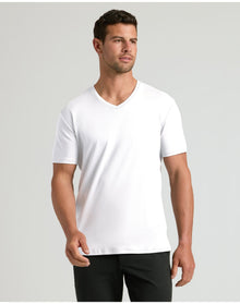 Premium Pima V-Neck | White