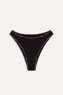 BELLA HADID Presley High Waisted Bikini Bottom Lucky Leapord