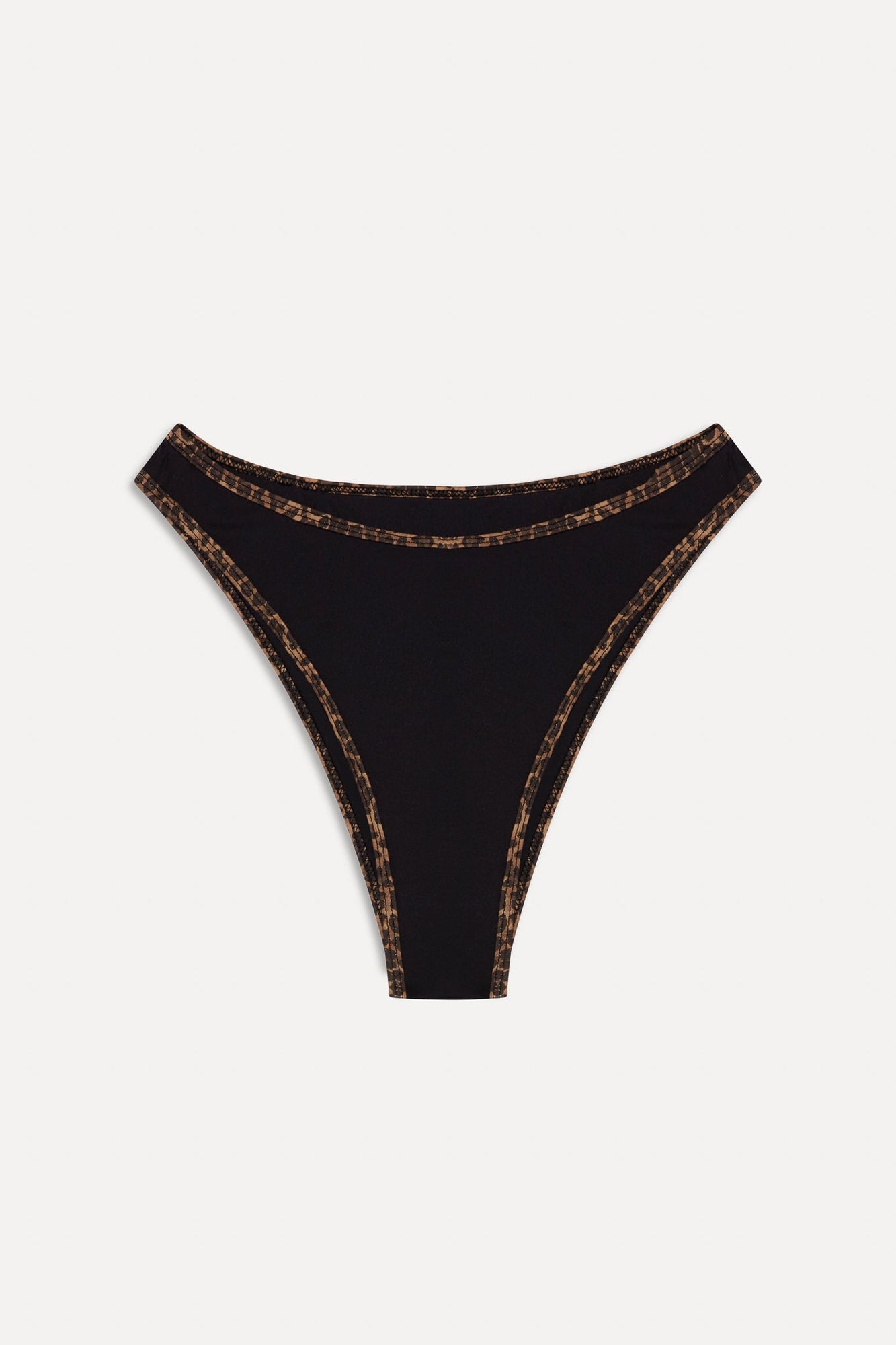 BELLA HADID Presley High Waisted Bikini Bottom Lucky Leapord