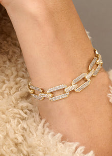 Prestige Bracelet | Clear Crystal | 14K Gold Plated