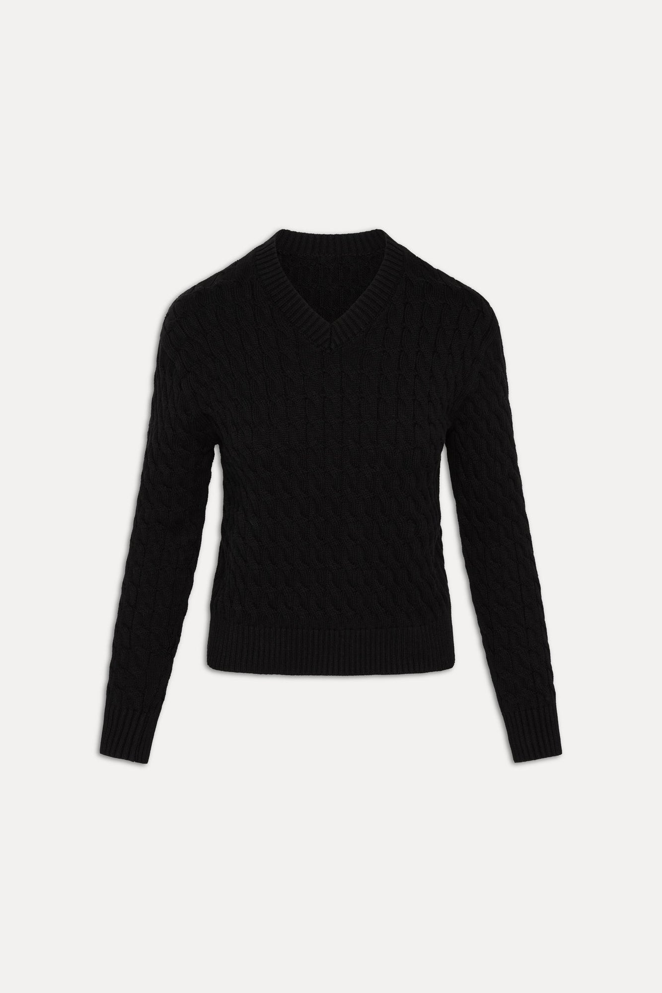 Frankies Bikinis | Prince Cable Knit Sweater | Black