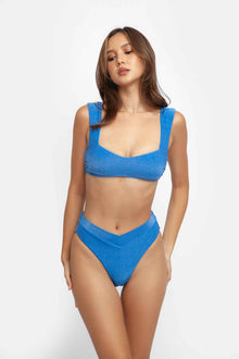 Women | Valentina High Waist Medium Bottoms | Princess Blue Shimmer