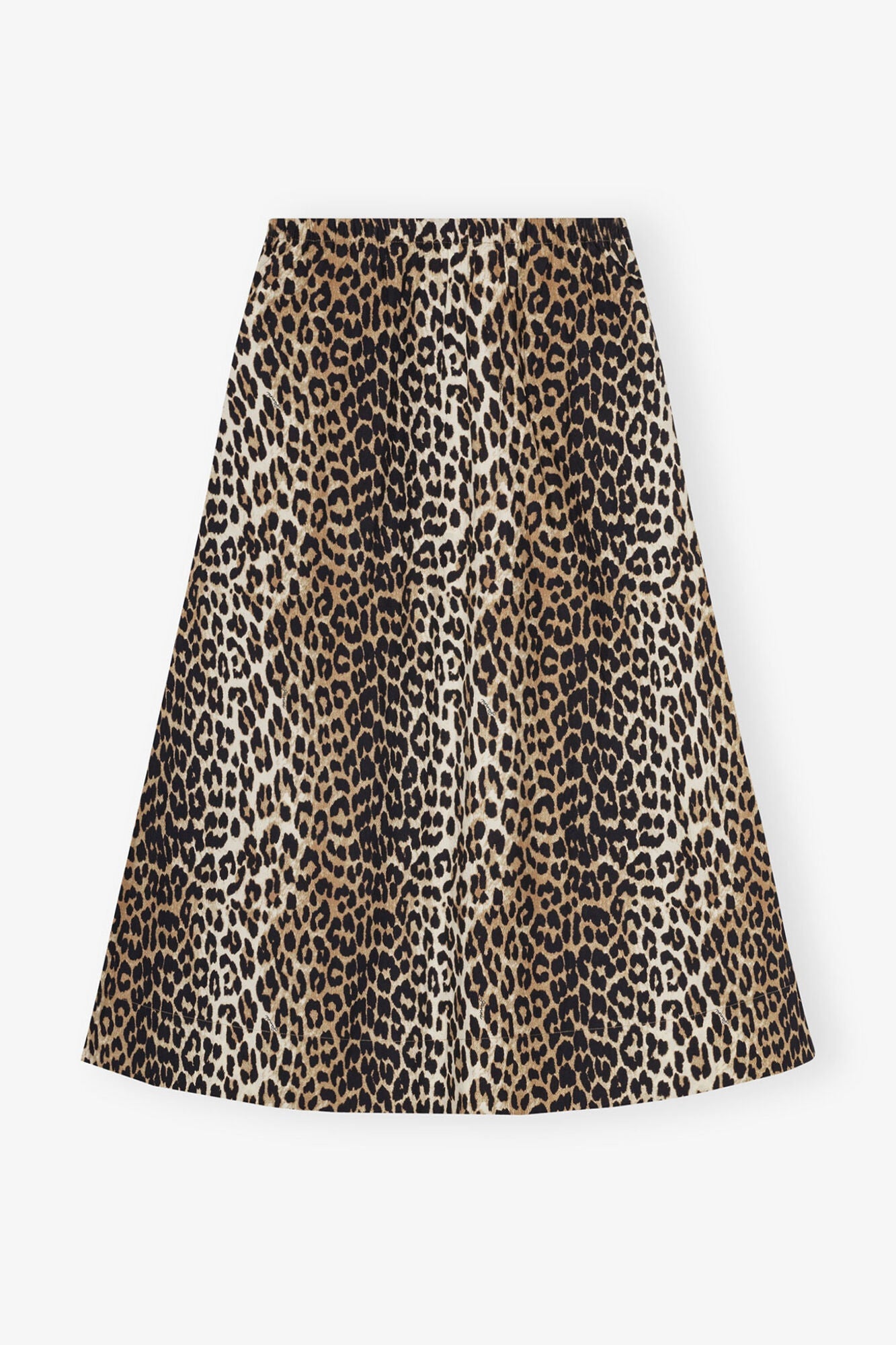 Printed Elasticated Maxi Skirt | Leopard