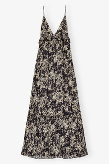 Printed Satin Strap Dress | Flan