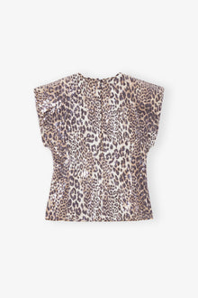 Printed Stretch Sequins Blouse | Leopard