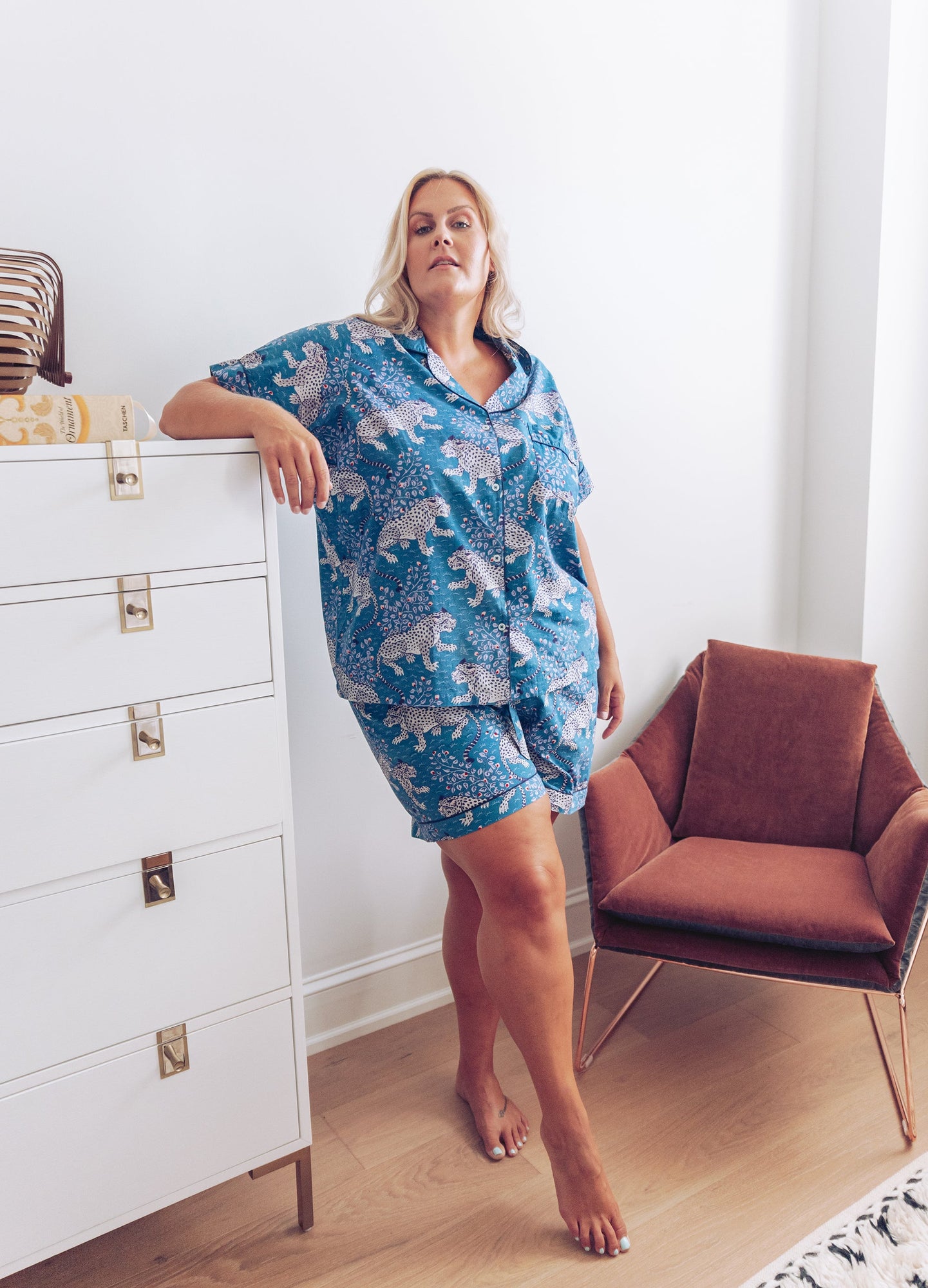 Short PJ Set | Bagheera - Indigo