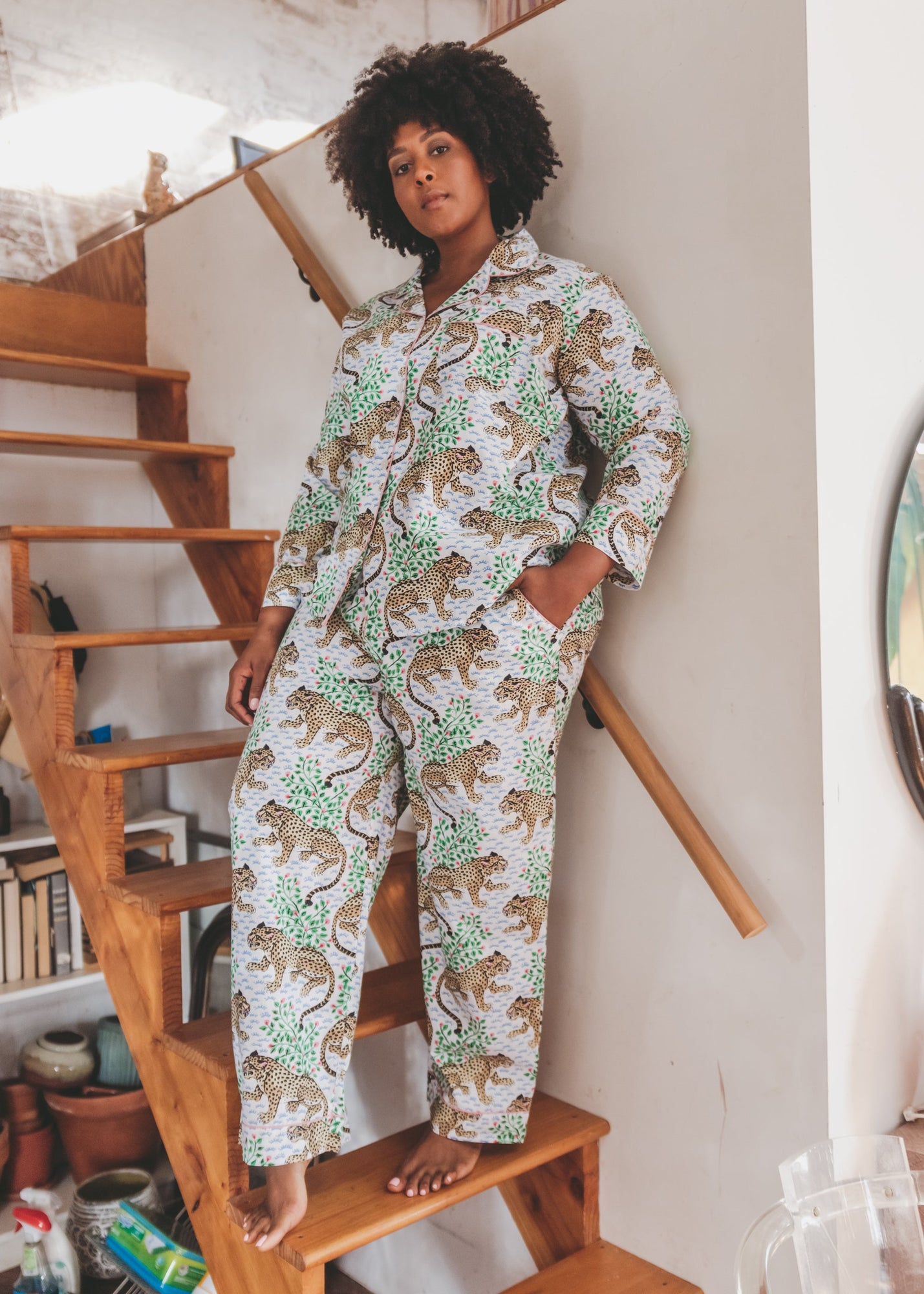 Bagheera - Long Sleep Set - Cloud - Printfresh