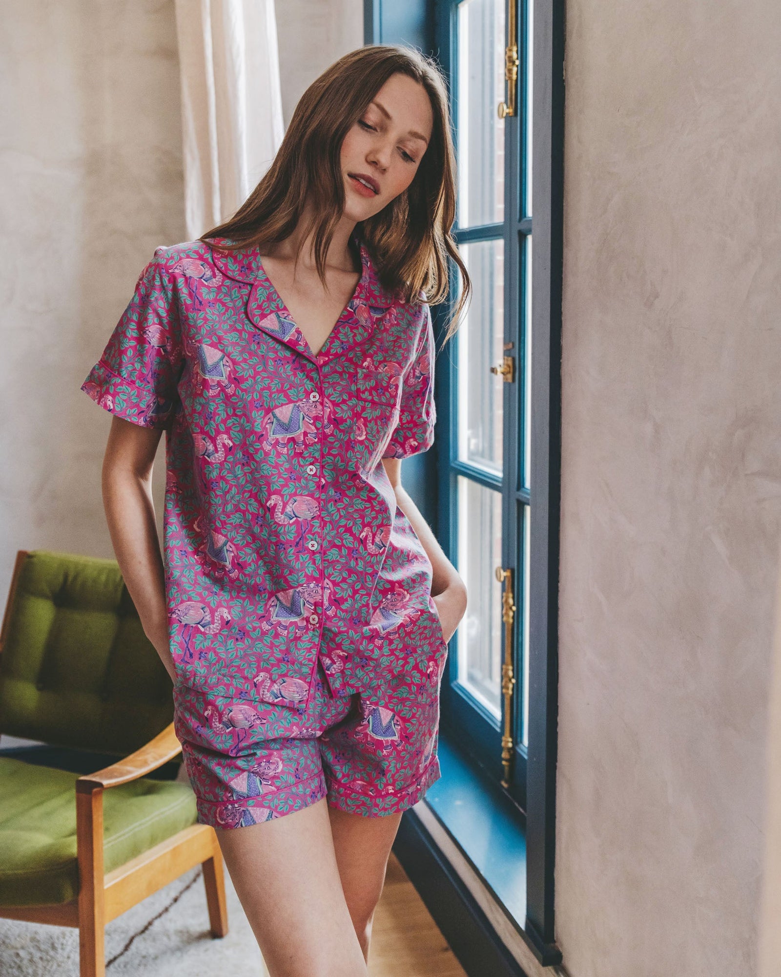 Andrea is 5'10" and wears size S