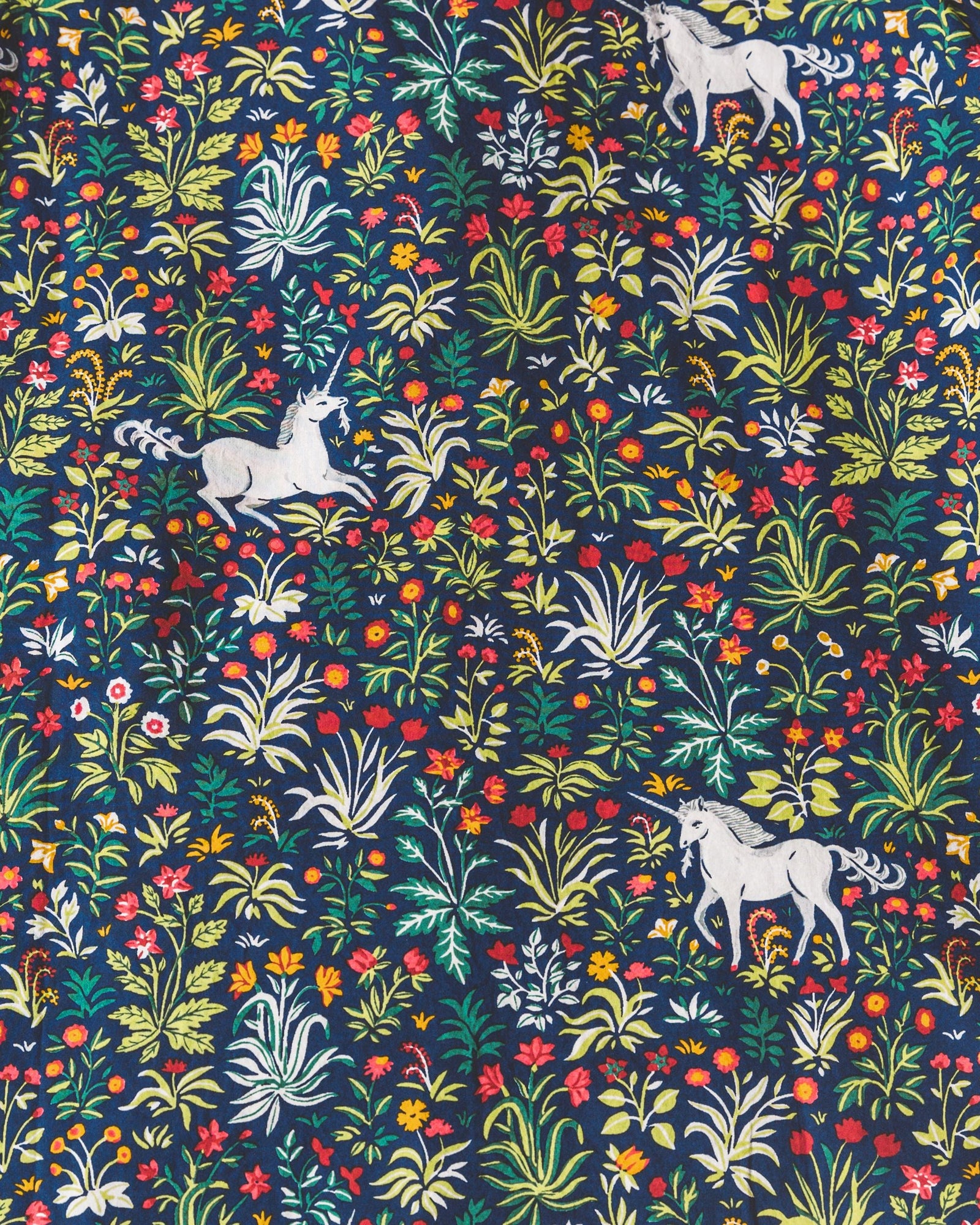 Long Sleep Set | Unicorns Garden - Indigo