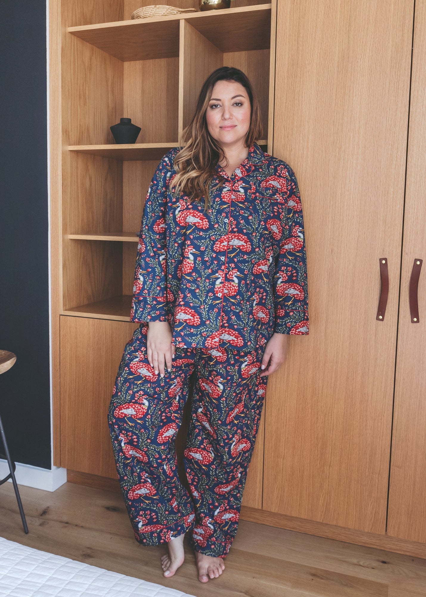 Queen Lotus - Long Sleep Set - Indigo - Printfresh