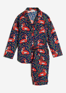 Queen Lotus - Long Sleep Set - Indigo - Printfresh