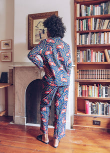 Queen Lotus - Long Sleep Set - Indigo - Printfresh