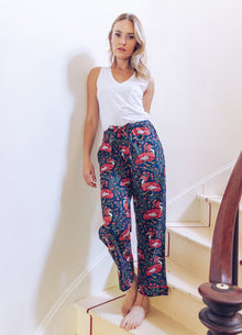 Queen Lotus - Pajama Pants - Indigo - Printfresh