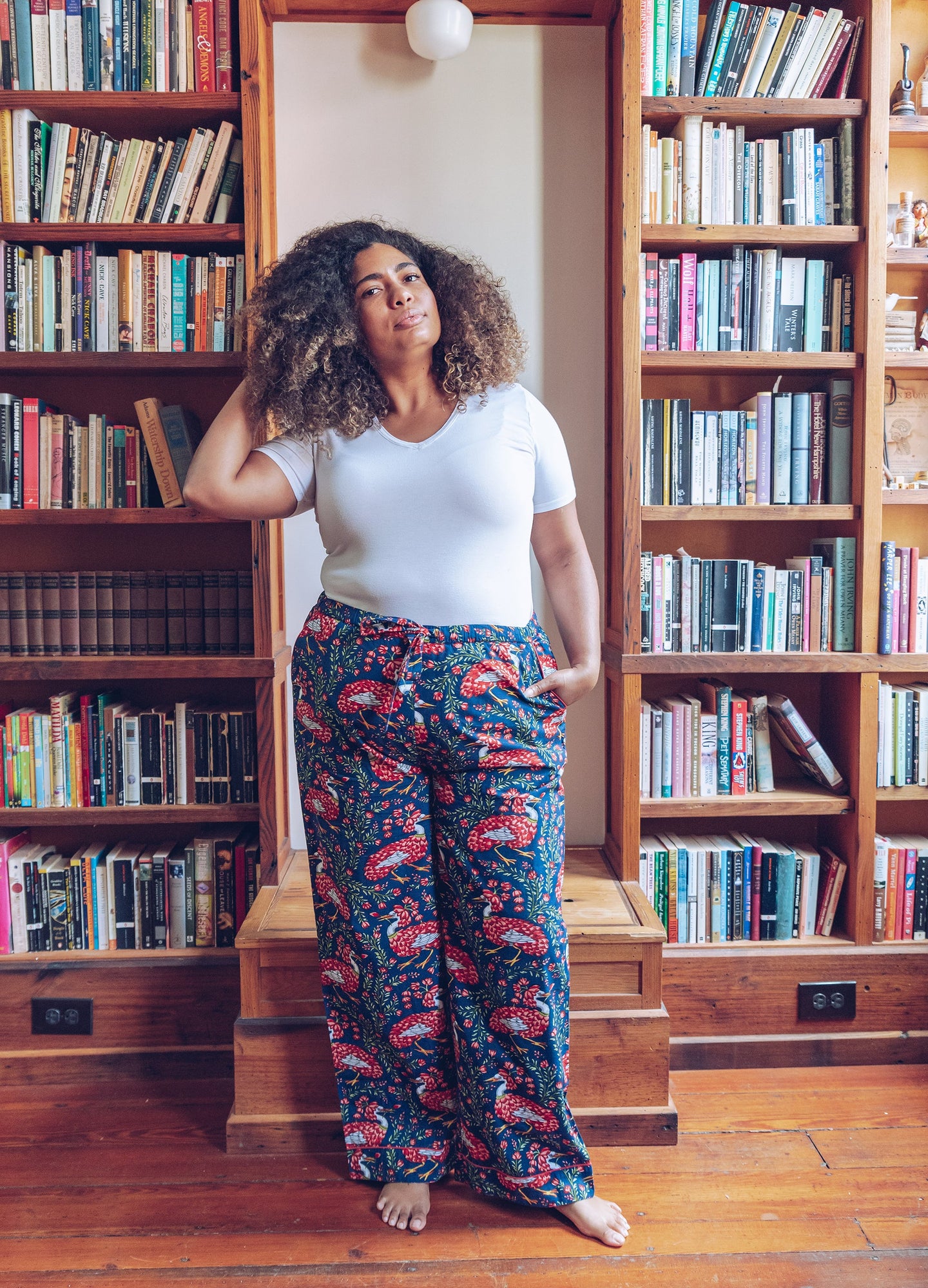 Queen Lotus - Pajama Pants - Indigo - Printfresh