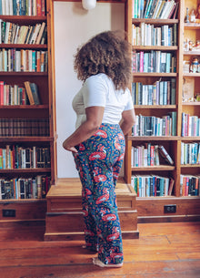 Queen Lotus - Pajama Pants - Indigo - Printfresh