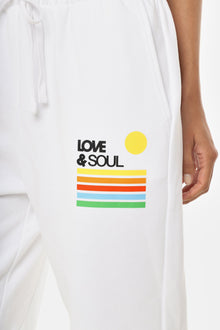 Women | Love & Sports | Rainbow Love & Soul Sweatpant | White