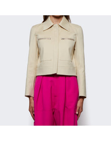 Proenza Schouler | Women | Gabardine Cropped Jacket | Beige