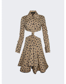 Proenza Schouler | Women | Printed Dot Cut-out Shirt Dress | Khaki