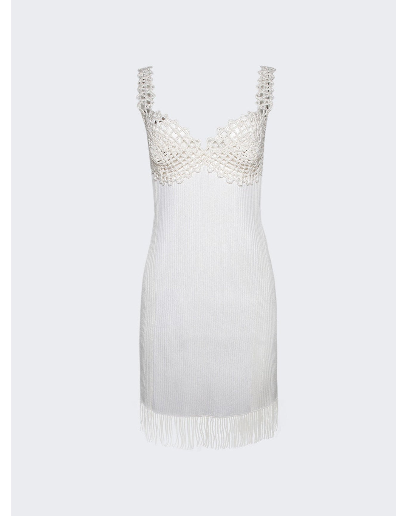 Proenza Schouler | Women | Rib Knit Lace Dress | Optic White