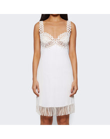 Proenza Schouler | Women | Rib Knit Lace Dress | Optic White