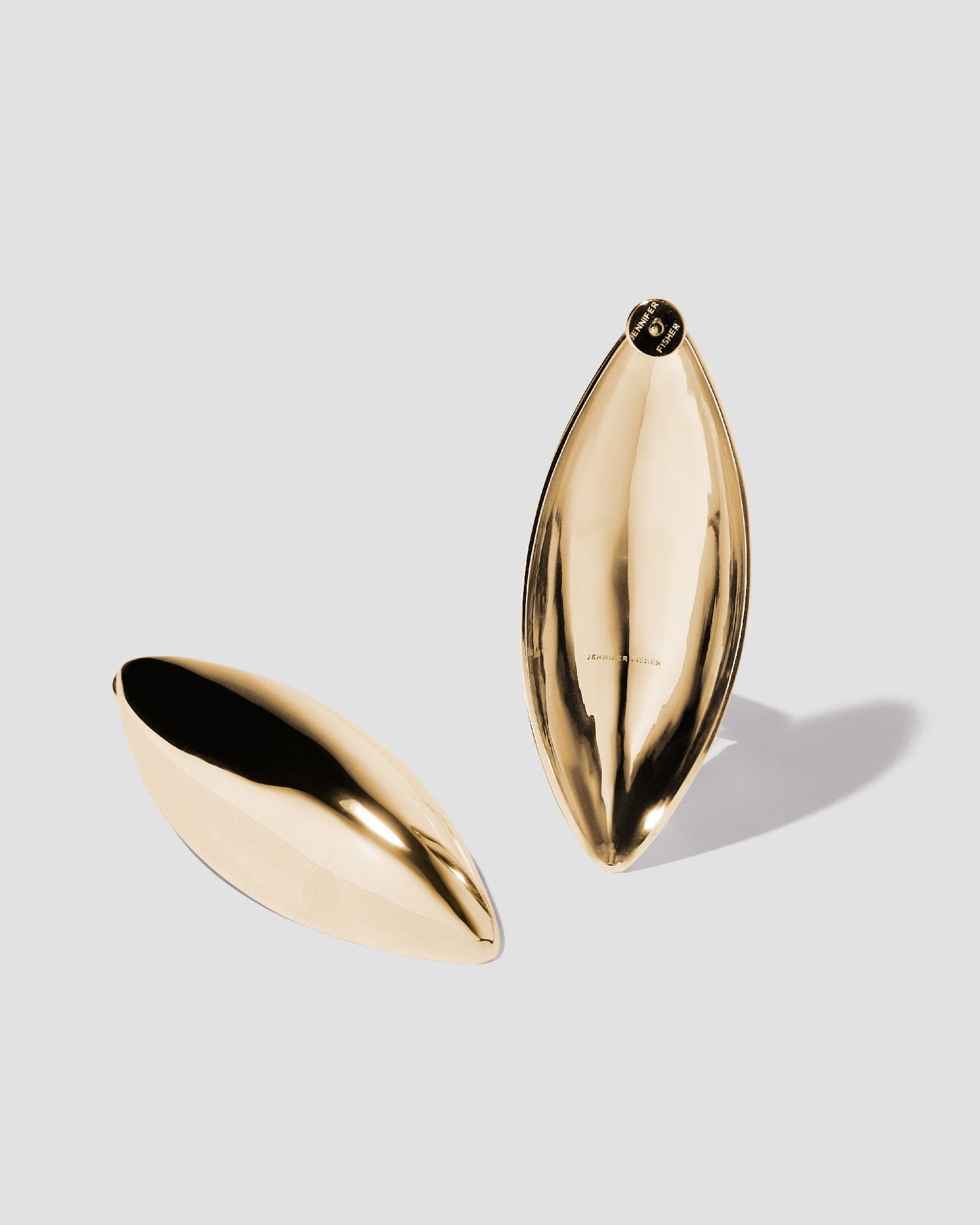 Puffy Dagger Earrings | Silver & Yellow Gold