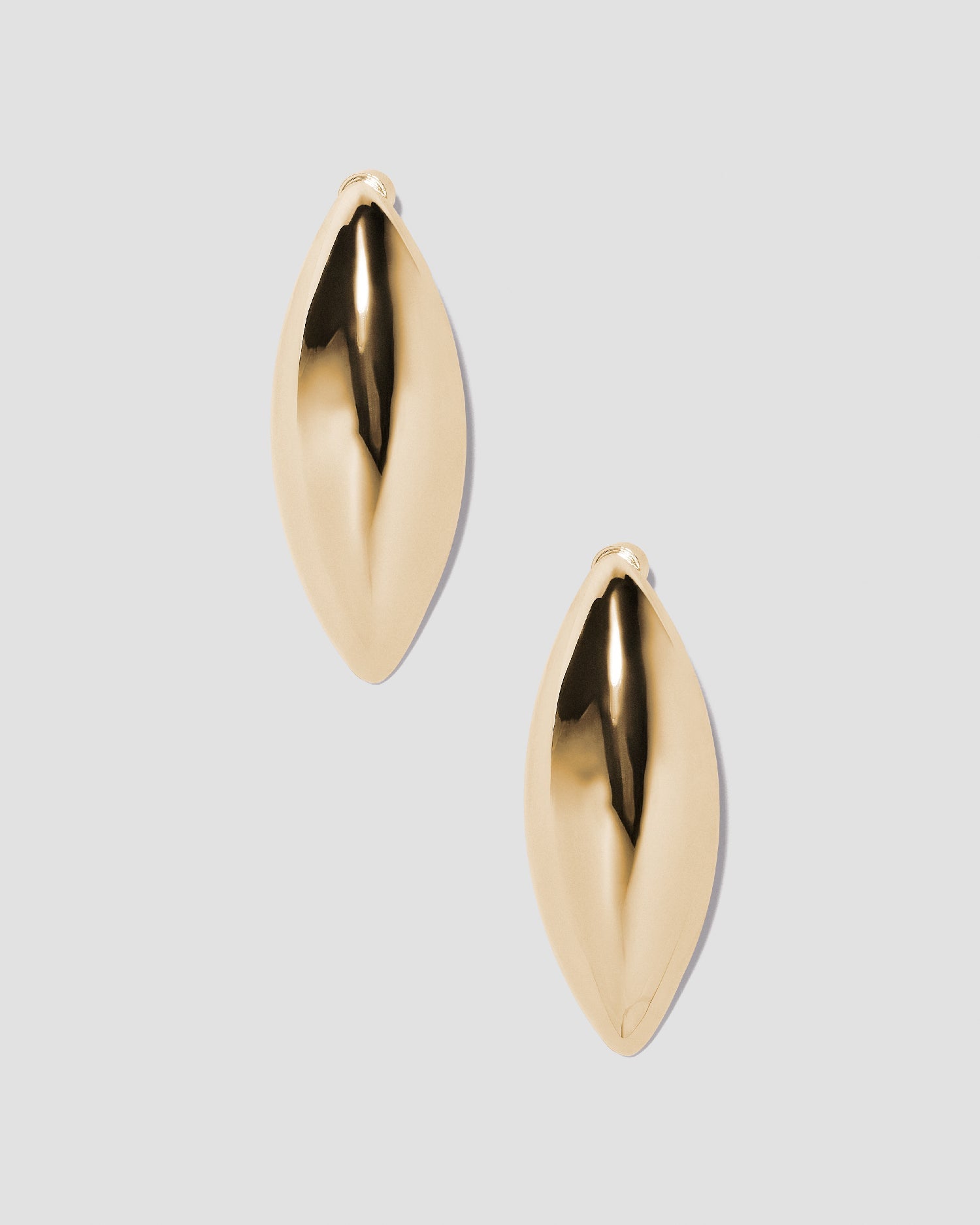 Puffy Dagger Earrings | Silver & Yellow Gold