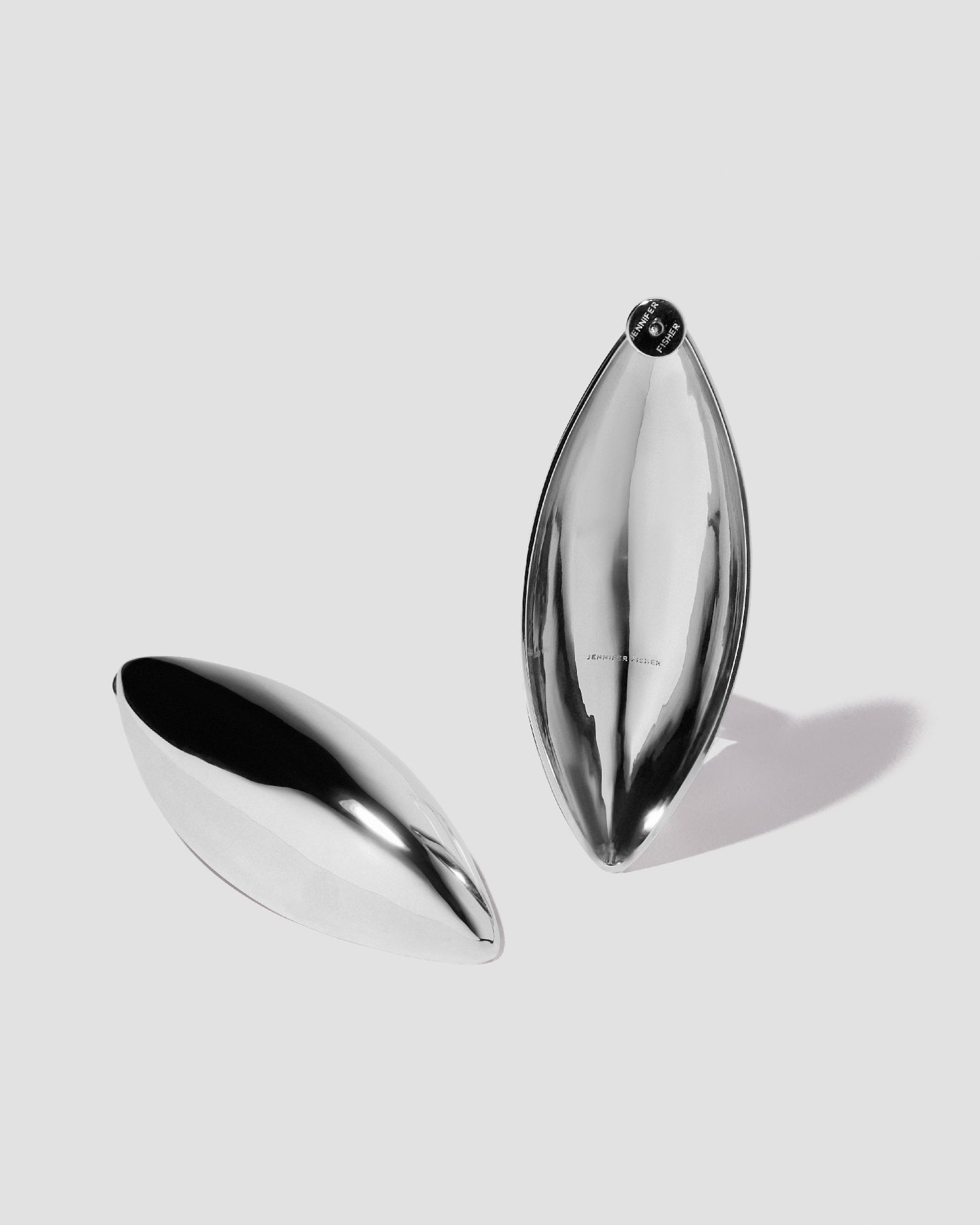 Puffy Dagger Earrings | Silver & Yellow Gold