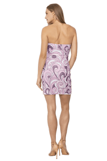 Veronica Hand - Beaded Embellished Mini Dress - Pink/Purple - Self - Adore