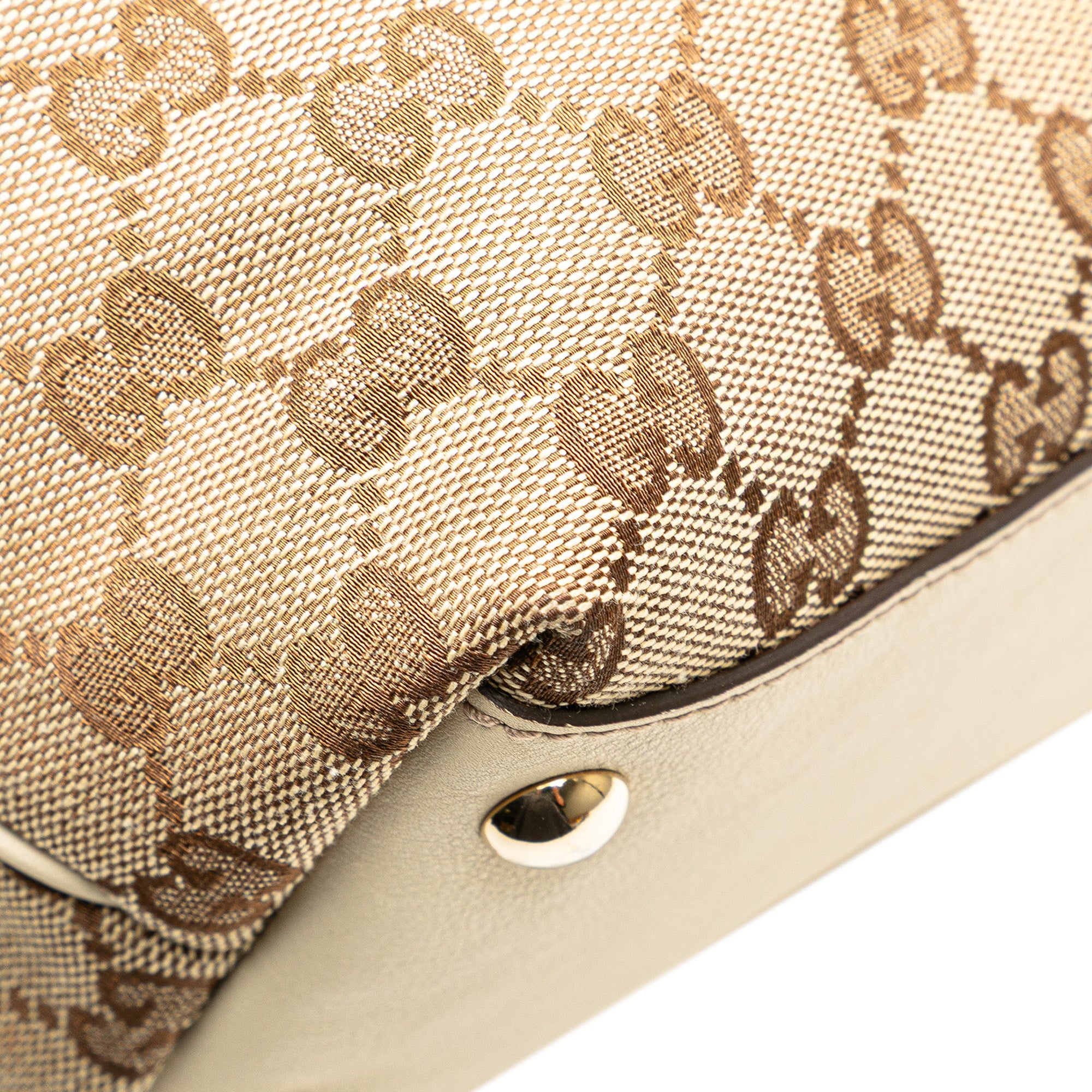 Gucci | Pre-Owned GG Canvas Britt Tote | Beige