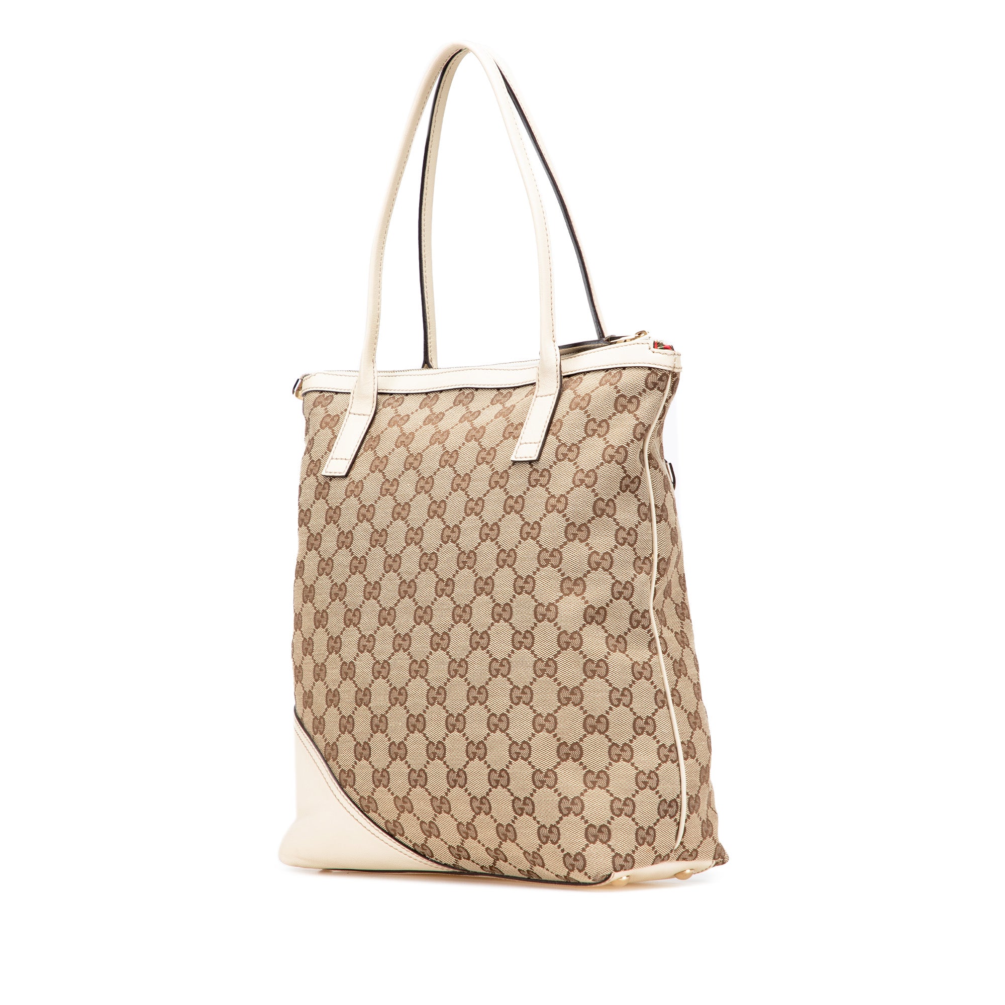 Gucci | Pre-Owned GG Canvas Britt Tote | Beige