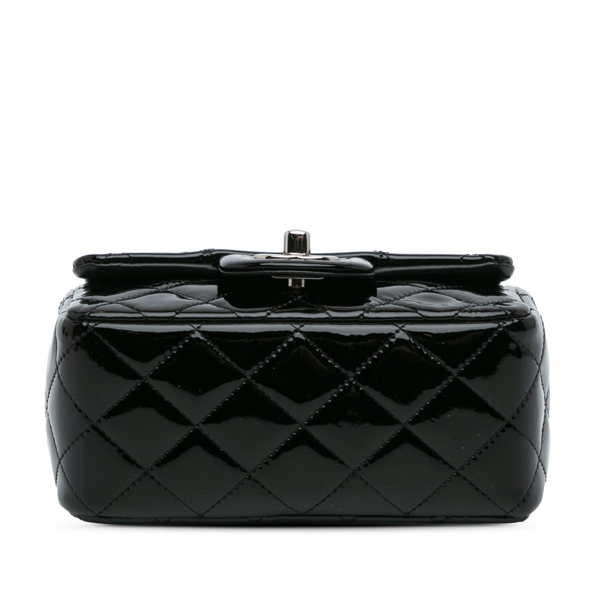 Chanel | Pre-Owned Mini Square Classic Patent Single Flap - X | Black