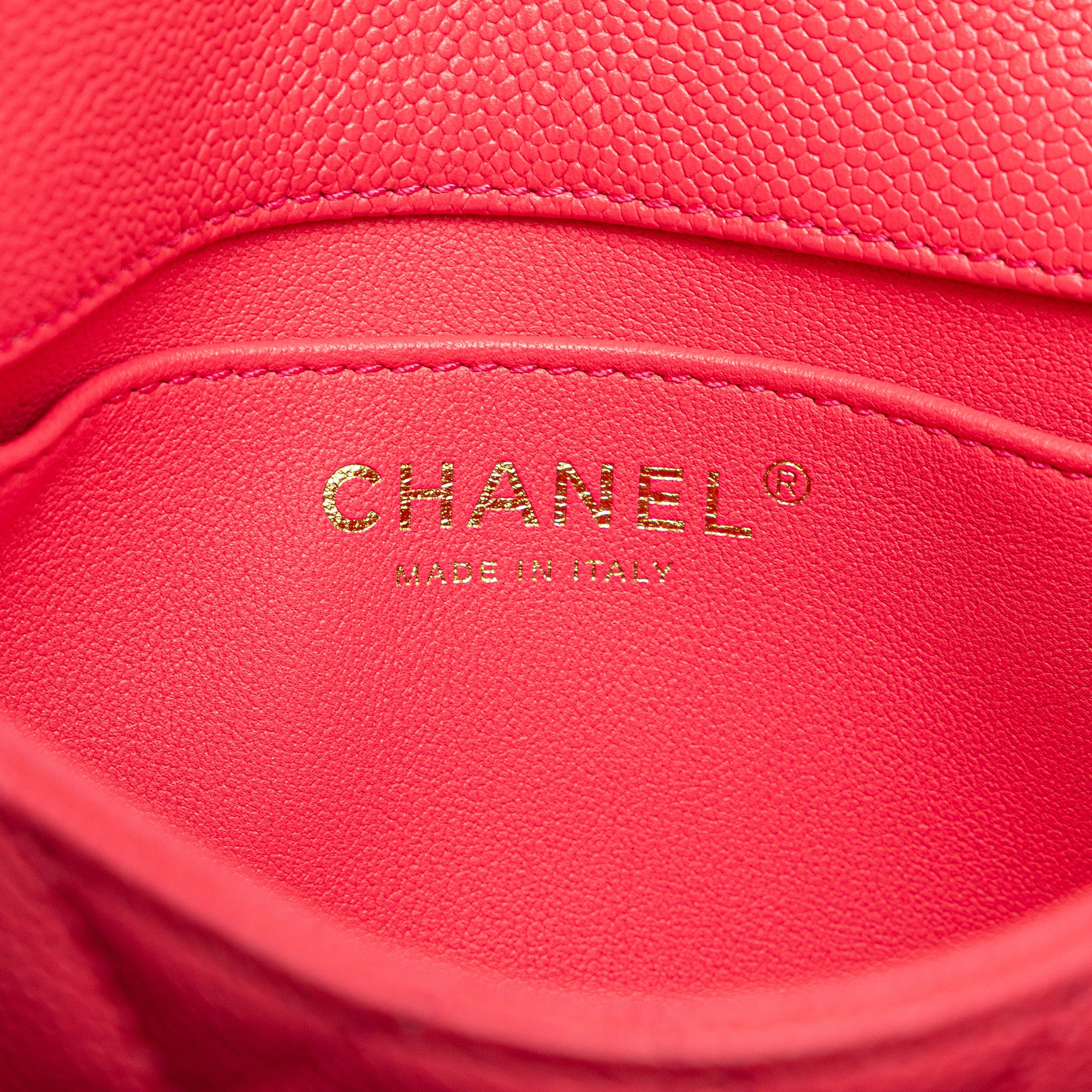 Chanel | Pre-Owned Mini Quilted Caviar Sweetheart Flap | Pink/Dark Pink