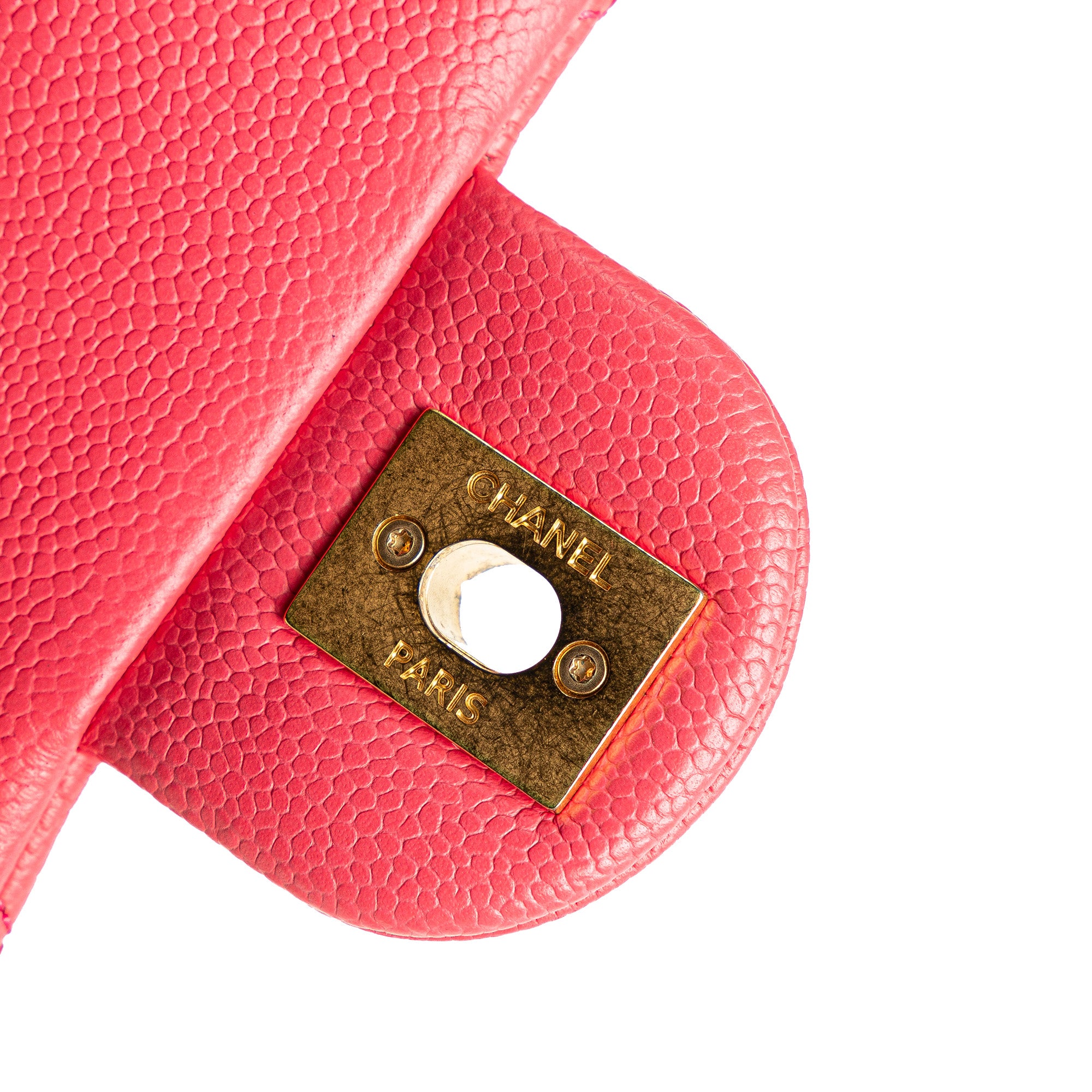 Chanel | Pre-Owned Mini Quilted Caviar Sweetheart Flap | Pink/Dark Pink