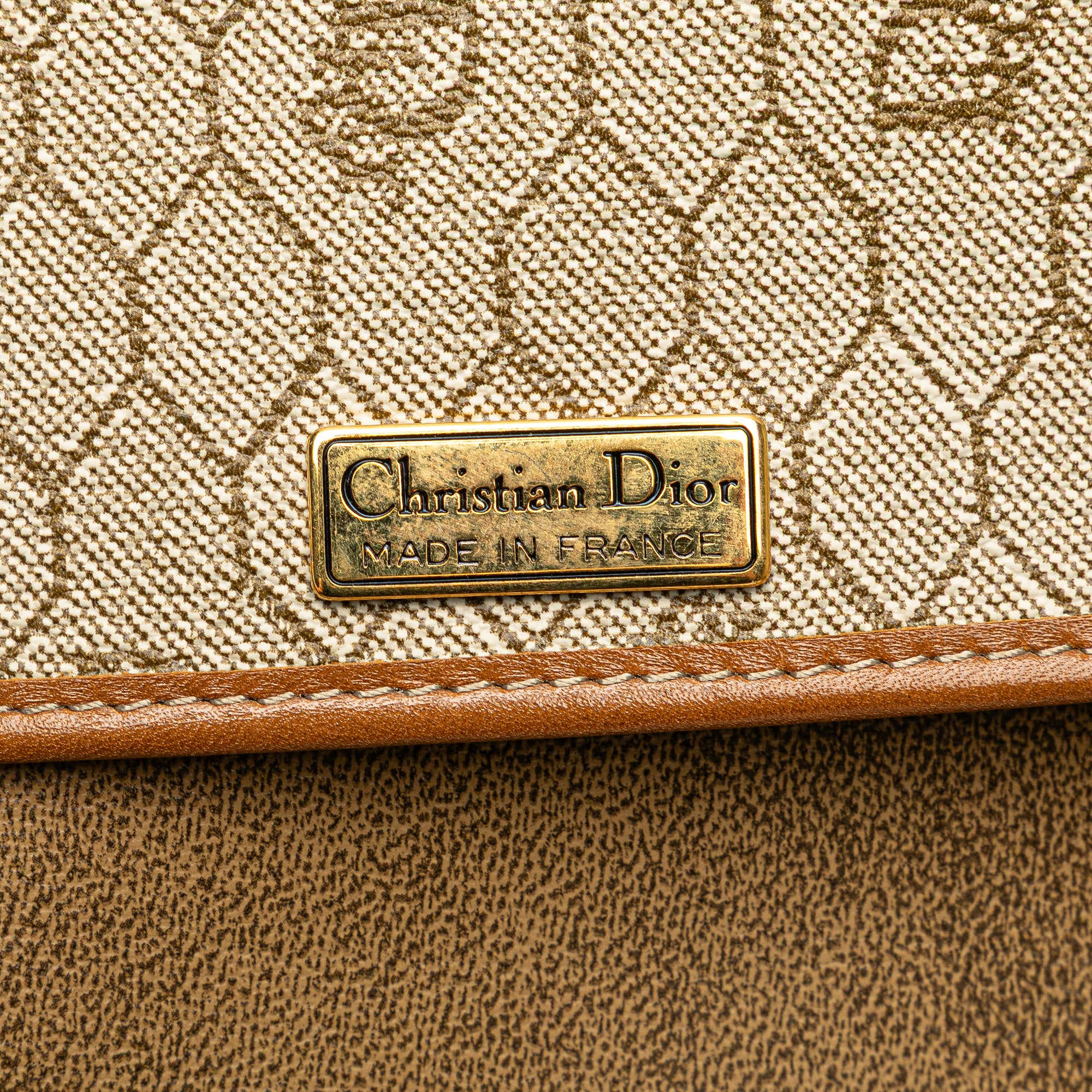 Luxclusif | Dior | Pre-Owned Honeycomb Coated Canvas Crossbody | Beige