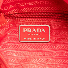 Prada | Pre-Owned Tessuto Zip Buckle Messenger Bag | Red