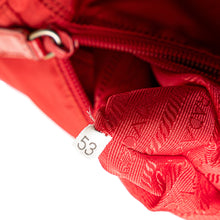 Prada | Pre-Owned Tessuto Zip Buckle Messenger Bag | Red